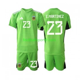 Tenue Argentine Emiliano Martinez 23 Gardien Enfant Domicile World Cup 2022 Maillot de Foot